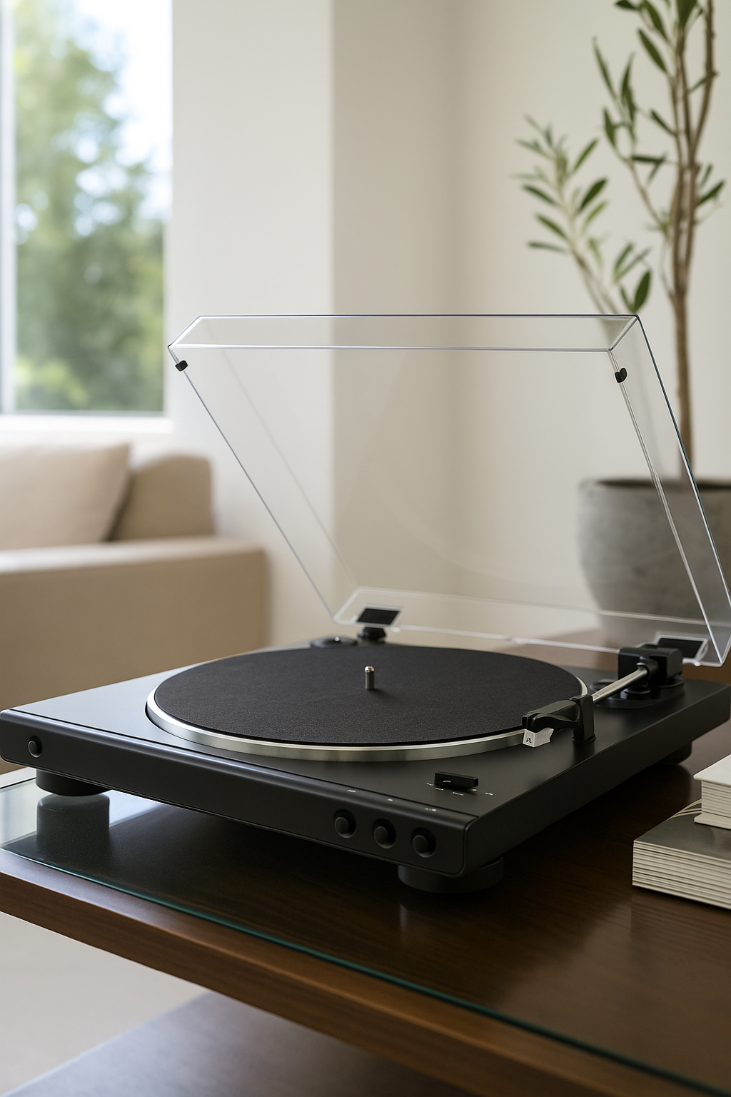 AT-LP60X-BK Fully Automatic Belt-Drive Stereo Turntable, Black, Hi-Fidelity, Plays 33 -1/3 and 45 RPM Vinyl Records, Dust Cover, Anti-Resonance, Die-Cast Aluminum Platter