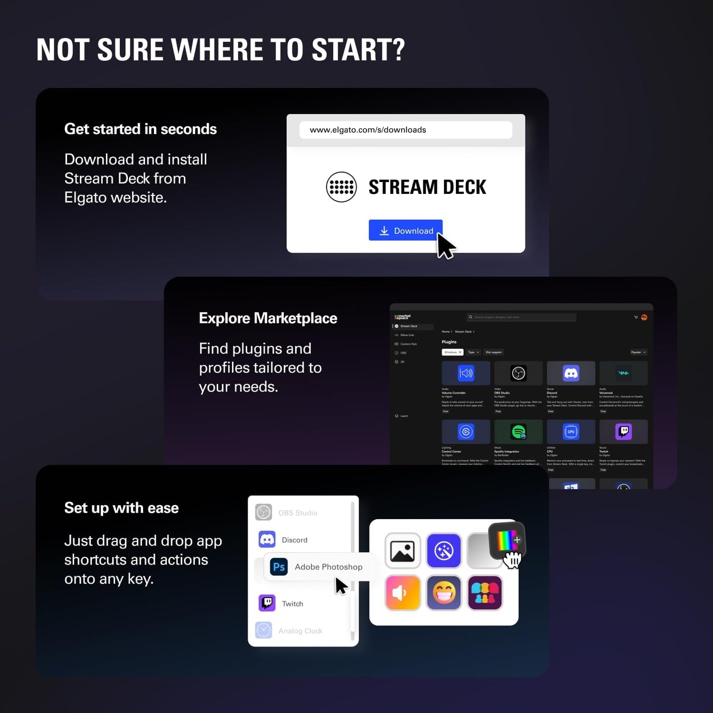 Stream Deck MK.2 – Studio Controller, 15 Macro Keys, Trigger Actions in Apps and Software like OBS, Twitch, Youtube and More, Works with Mac and PC