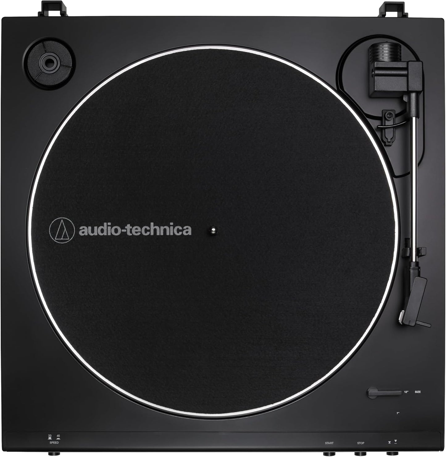 AT-LP60X-BK Fully Automatic Belt-Drive Stereo Turntable, Black, Hi-Fidelity, Plays 33 -1/3 and 45 RPM Vinyl Records, Dust Cover, Anti-Resonance, Die-Cast Aluminum Platter