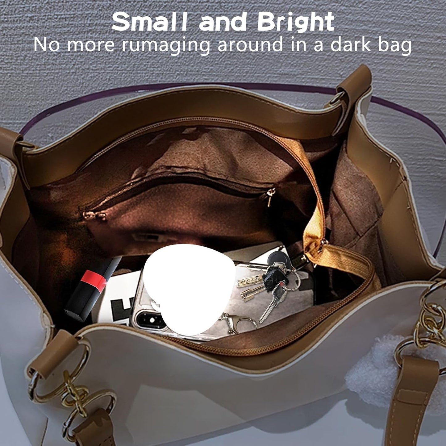 Purse Light Handbag Light with Automatic Sensor Bed Lamp Gift Ideas Purse Must Haves Accessories for Women