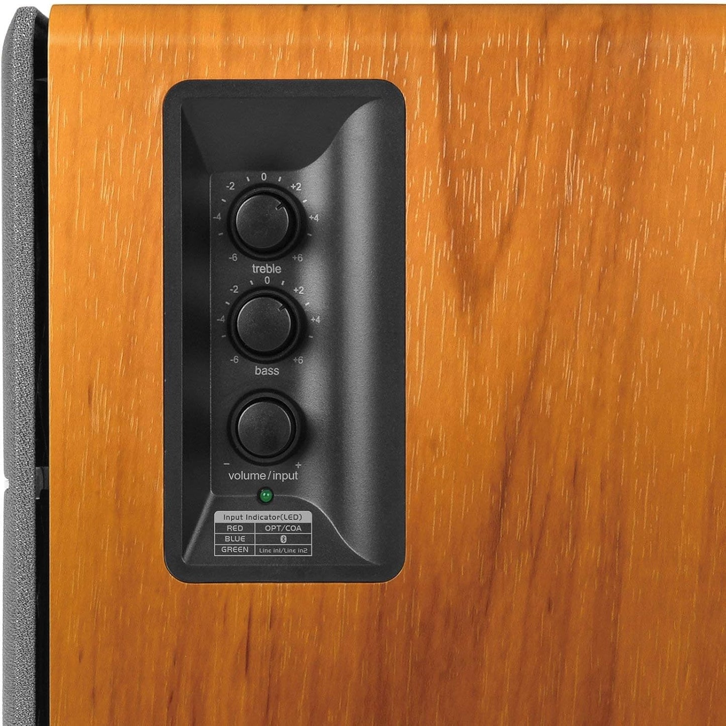 R1280DB Powered Bluetooth Bookshelf Speakers - Optical Input - Wireless Studio Monitors - 4 Inch near Field Speaker - 42W RMS - Wood Grain