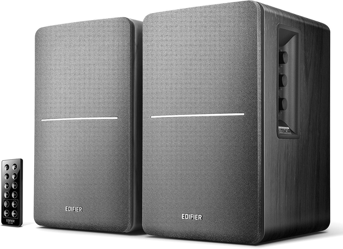 R1280DB Powered Bluetooth Bookshelf Speakers - Optical Input - Wireless Studio Monitors - 4 Inch near Field Speaker - 42W RMS - Black