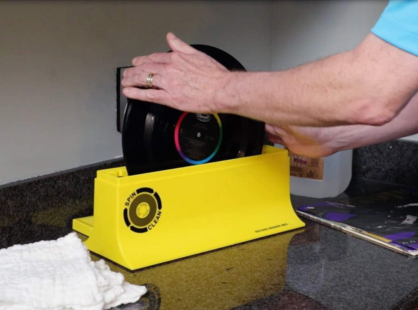 Spin-Clean Vinyl Record Washer Deluxe Kit | Record Cleaning Kit | Vinyl Record Cleaner | Includes Five Extra Drying Cloths, Extra 32Oz. Fluid & Extra Brushes | Perfect for 33, 45 & 78 RPM