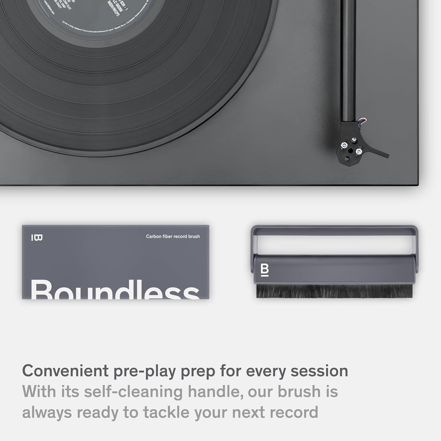 Record Cleaner Brush - Carbon Fiber Anti-Static Vinyl Brush - Record Player Accessories for Vinyl Cleaning