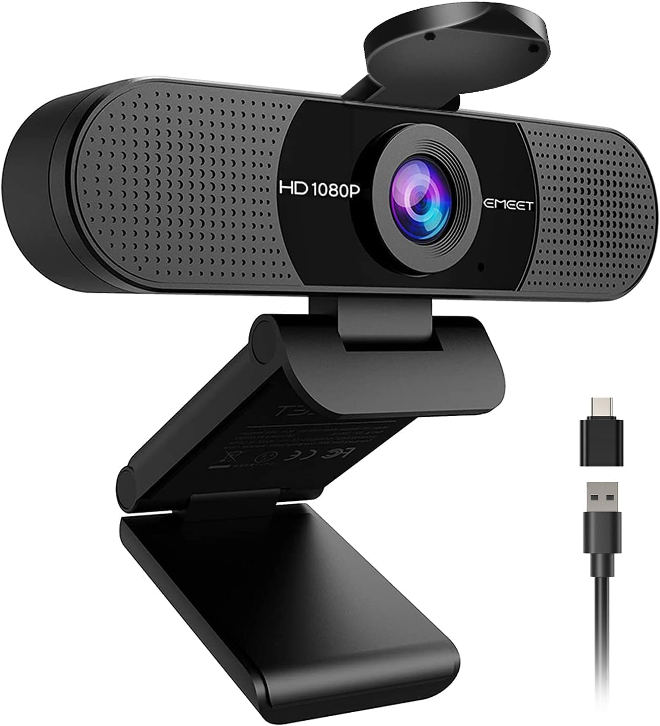 1080P Webcam with Microphone, C960 Web Camera, 2 Mics Streaming Webcam, 90°FOV Computer Camera, Plug and Play USB Web Cam for Online Calling/Conferencing, Zoom/Teams/Facetime/Youtube, Laptop/Pc