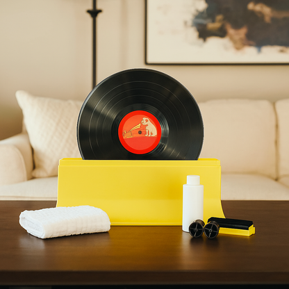 Spin-Clean Vinyl Record Washer Deluxe Kit | Record Cleaning Kit | Vinyl Record Cleaner | Includes Five Extra Drying Cloths, Extra 32Oz. Fluid & Extra Brushes | Perfect for 33, 45 & 78 RPM