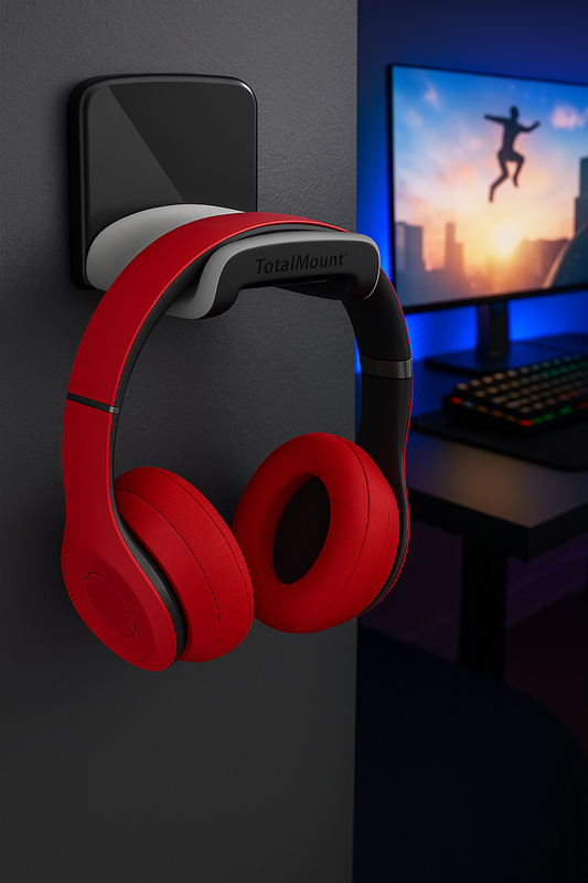 Headphone Holder – Hanger Won’T Damage Your Wall with Screws or Permanent Adhesive (Studio-Grade Black – One Pack)