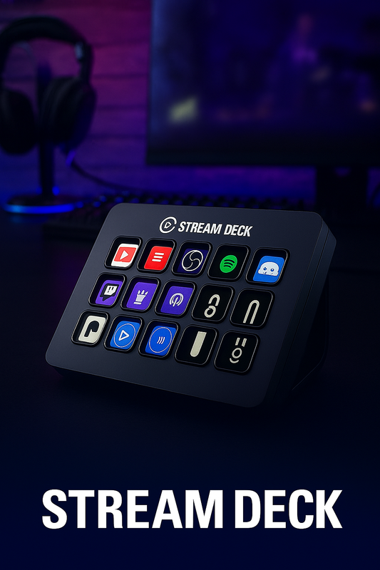 Stream Deck MK.2 – Studio Controller, 15 Macro Keys, Trigger Actions in Apps and Software like OBS, Twitch, Youtube and More, Works with Mac and PC