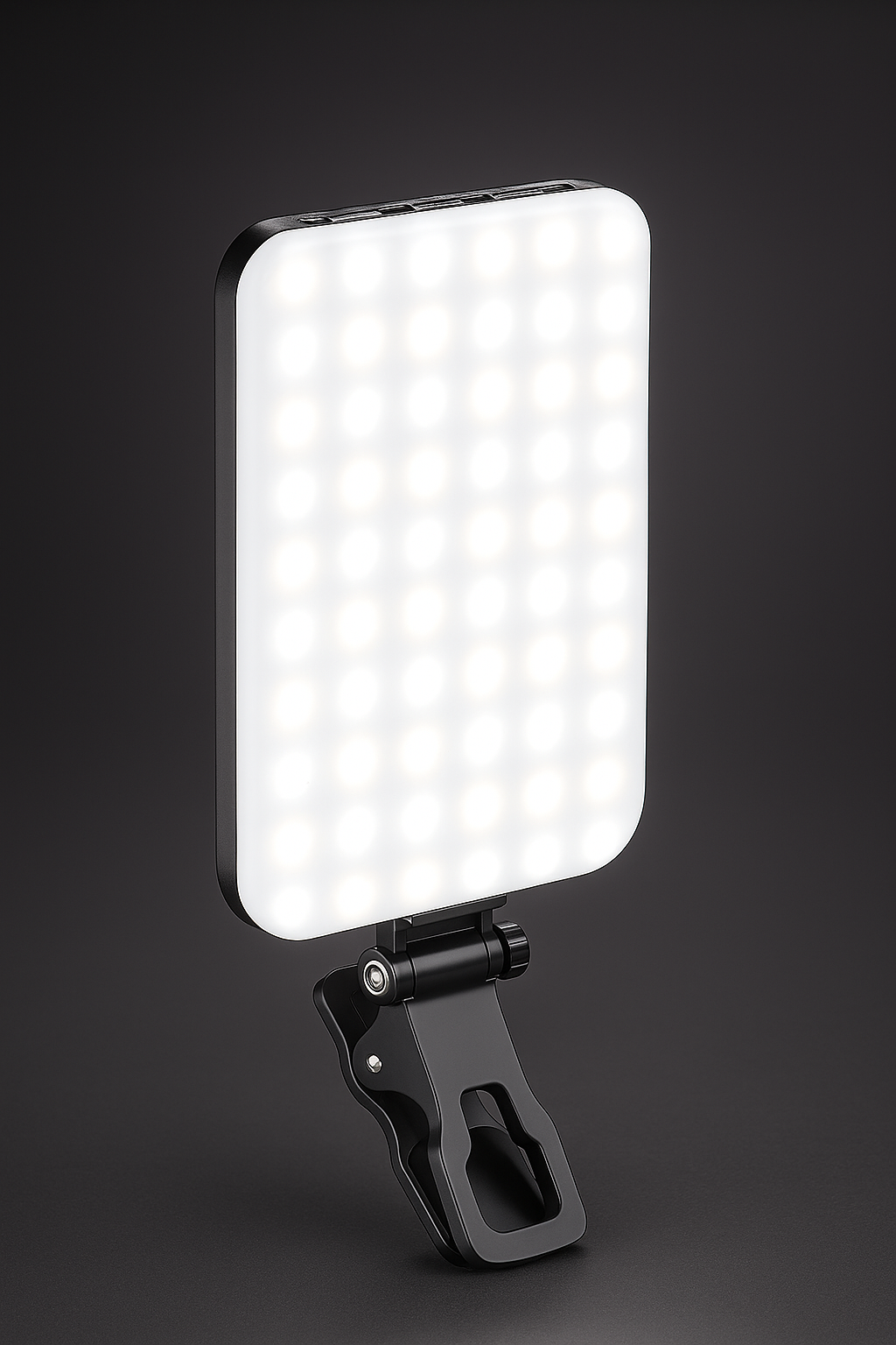 60 LED Portable Selfie Light Video Conference Lighting with Clip & Camera Tripod Adapter Rechargeable 2200Mah CRI 97+, 3 Light Modes for Phone Iphone Webcam Laptop Photo Makeup