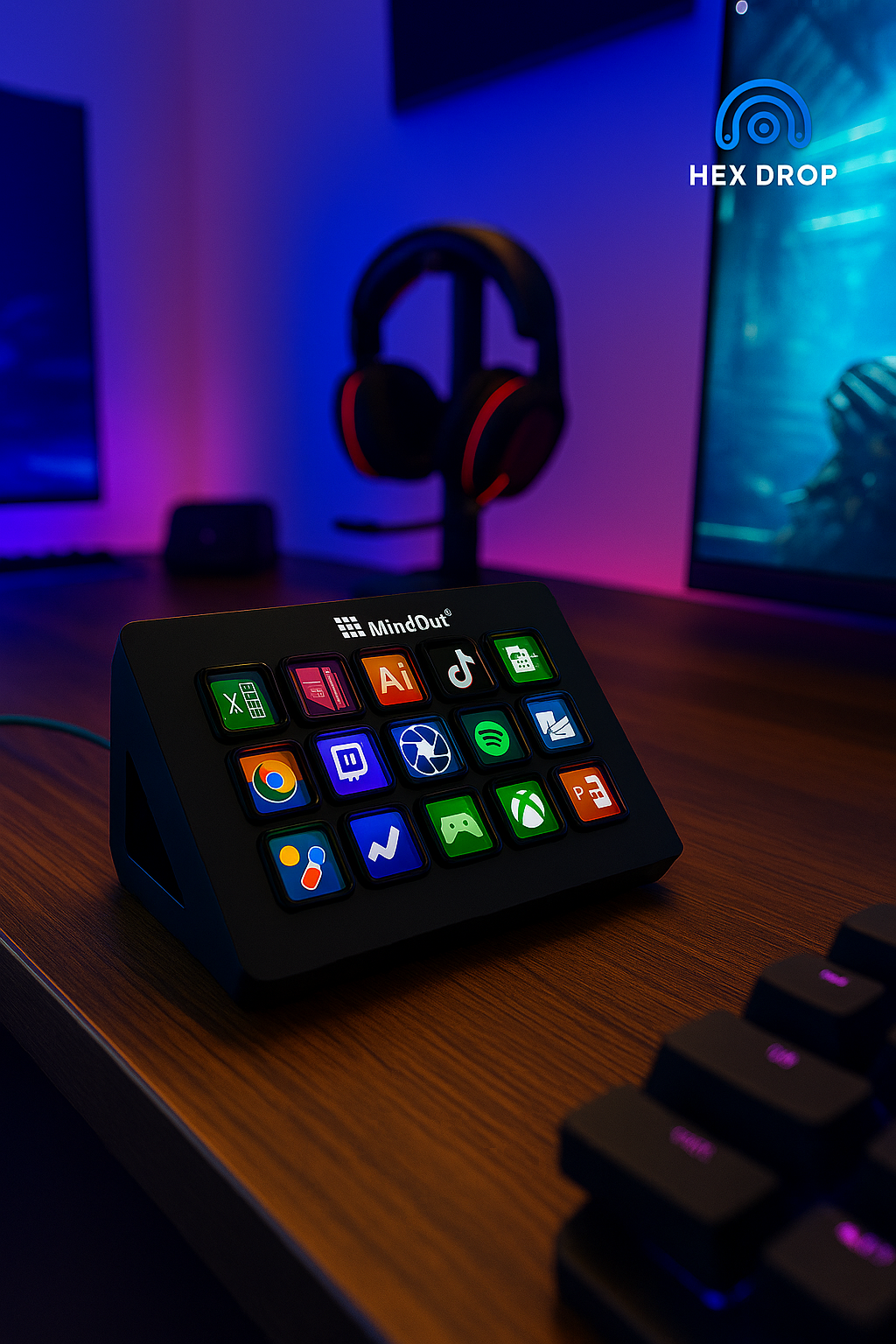 Stream Deck MK.2 White – Studio Controller, 15 Macro Keys, Trigger Actions in Apps and Software like OBS, Twitch, Youtube and More, Works with Mac and PC