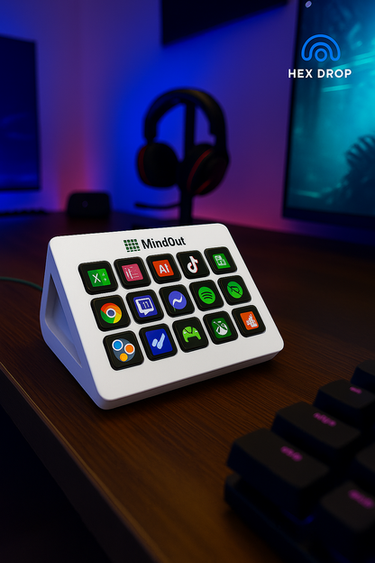 Stream Deck MK.2 White – Studio Controller, 15 Macro Keys, Trigger Actions in Apps and Software like OBS, Twitch, Youtube and More, Works with Mac and PC