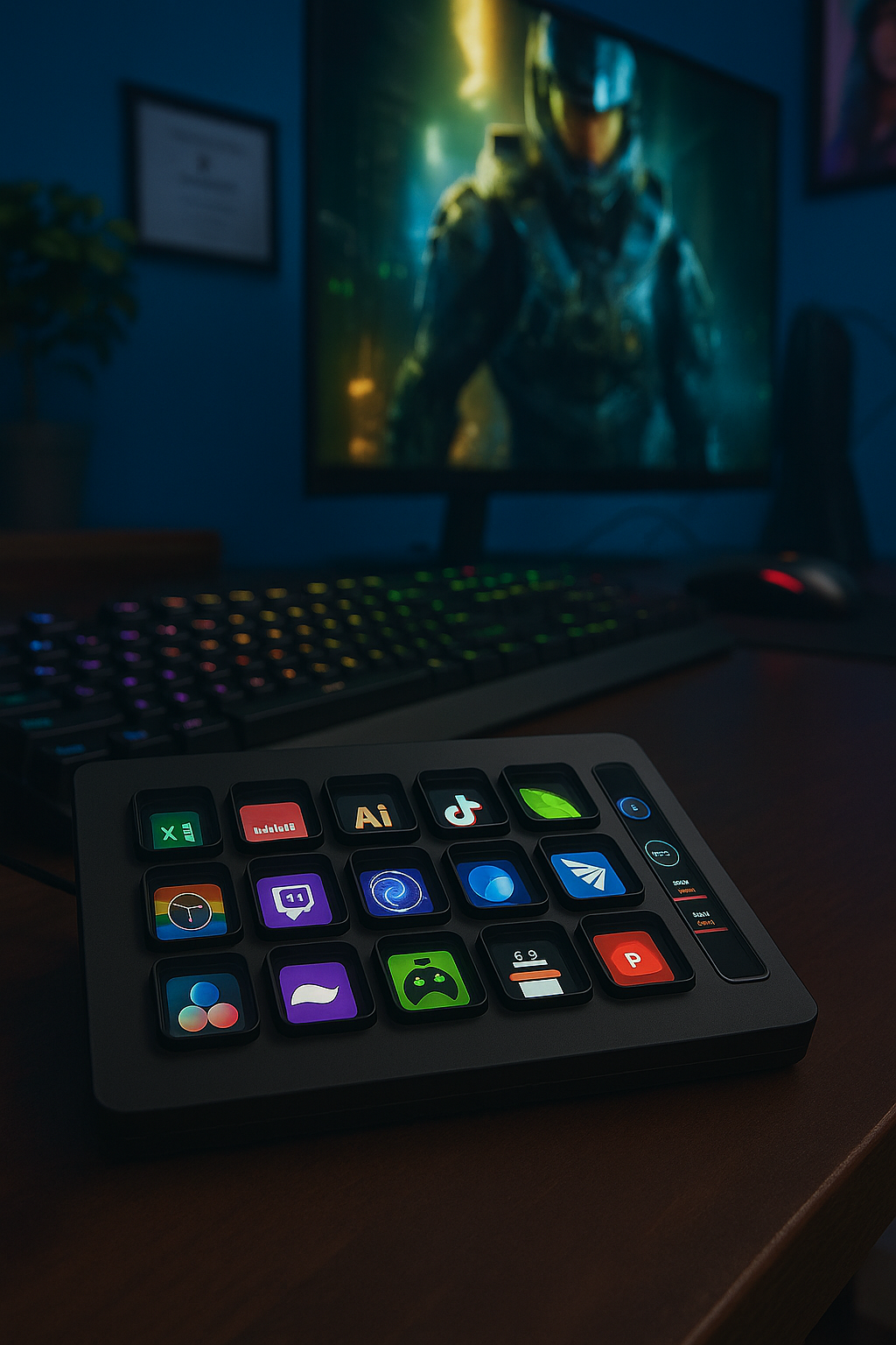 Stream Deck MK.2 White – Studio Controller, 15 Macro Keys, Trigger Actions in Apps and Software like OBS, Twitch, Youtube and More, Works with Mac and PC