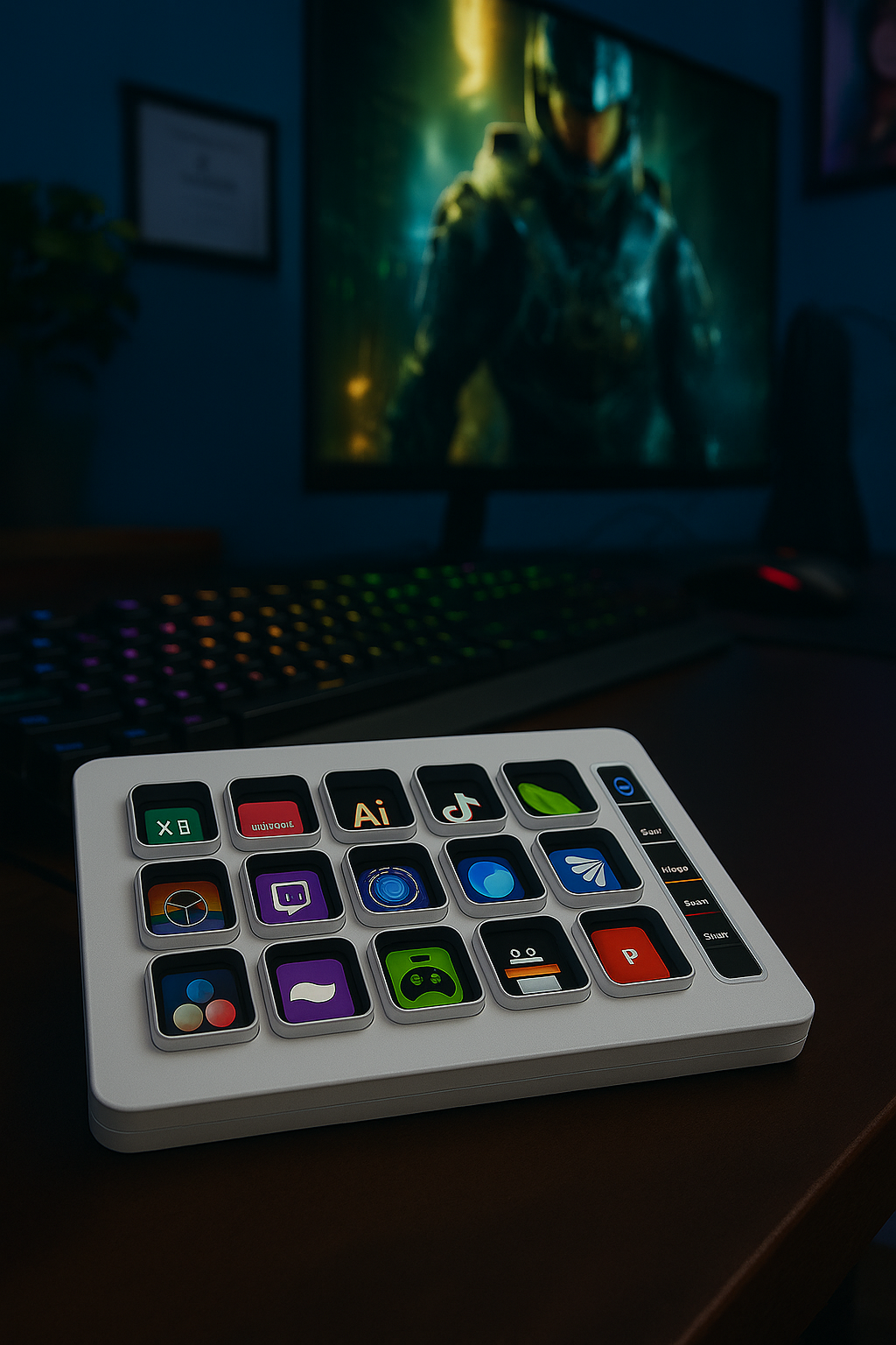 Stream Deck MK.2 White – Studio Controller, 15 Macro Keys, Trigger Actions in Apps and Software like OBS, Twitch, Youtube and More, Works with Mac and PC
