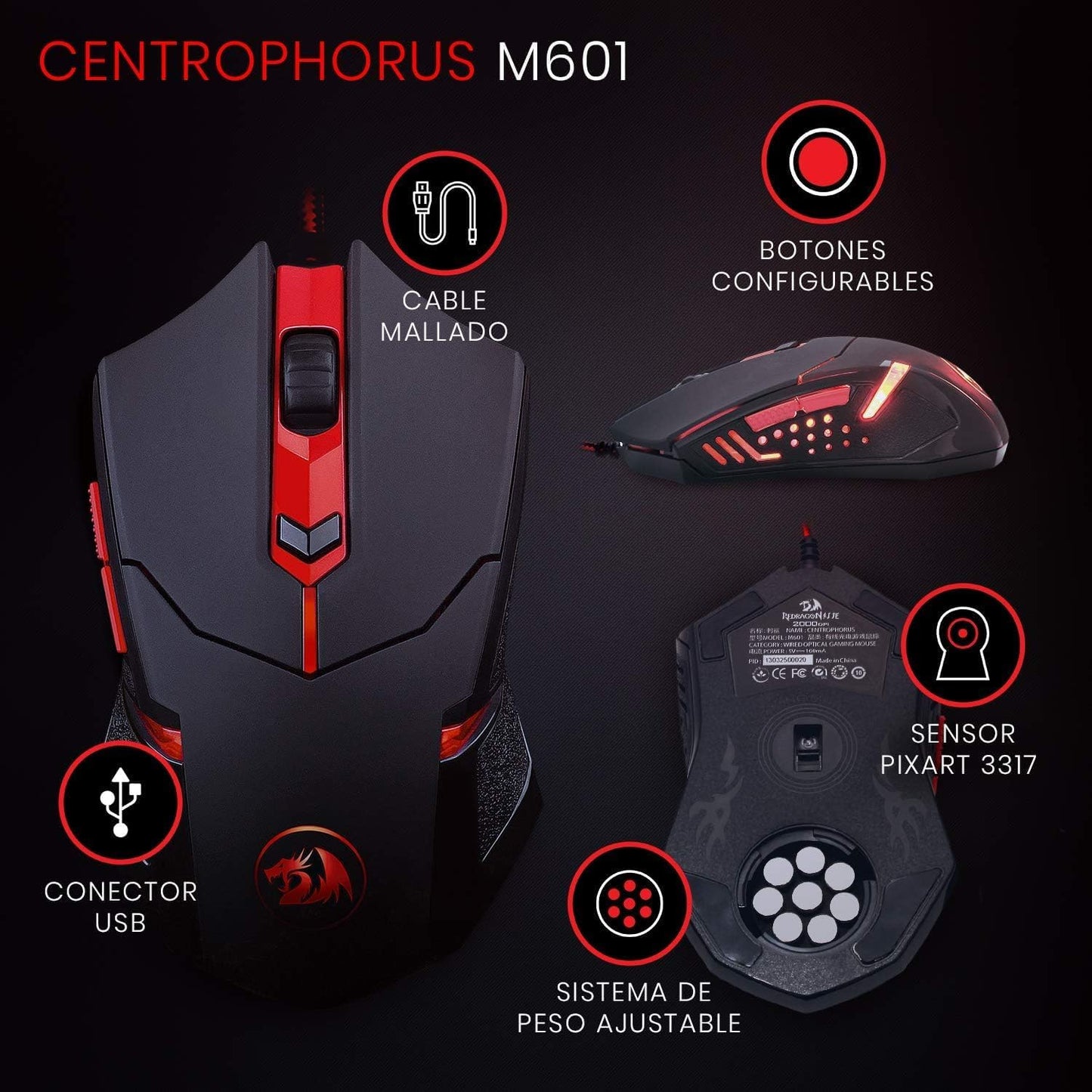 S101 Gaming Keyboard, M601 Mouse, RGB Backlit Gaming Keyboard, Programmable Backlit Mouse, Value Combo Set [New Version]