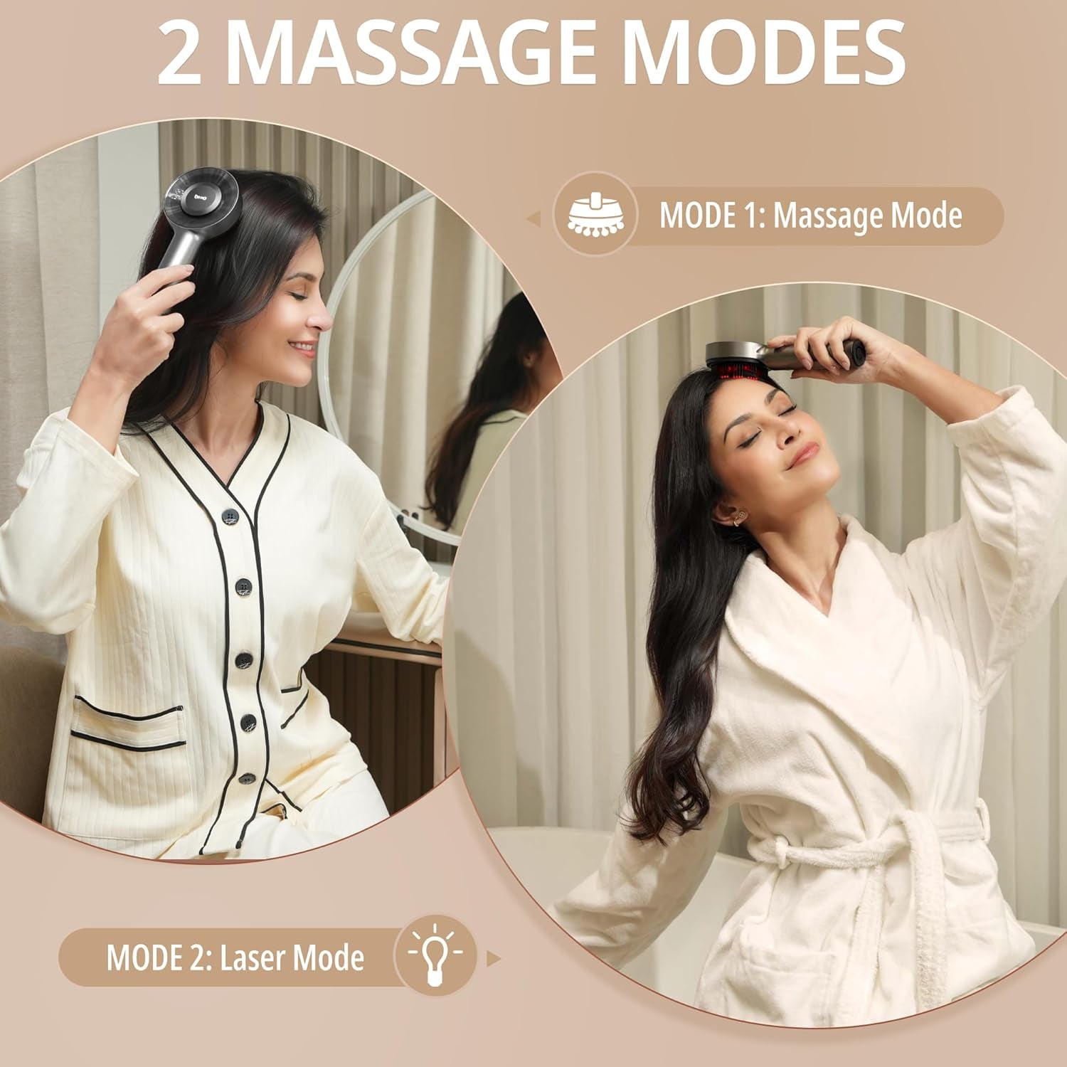 Scalp 3L Laser Hair Growth Comb with 650Nm Infrared Technology, 360° Scalp Massager, Waterproof Design, Effective Scalp Stimulation and Hair Regrowth