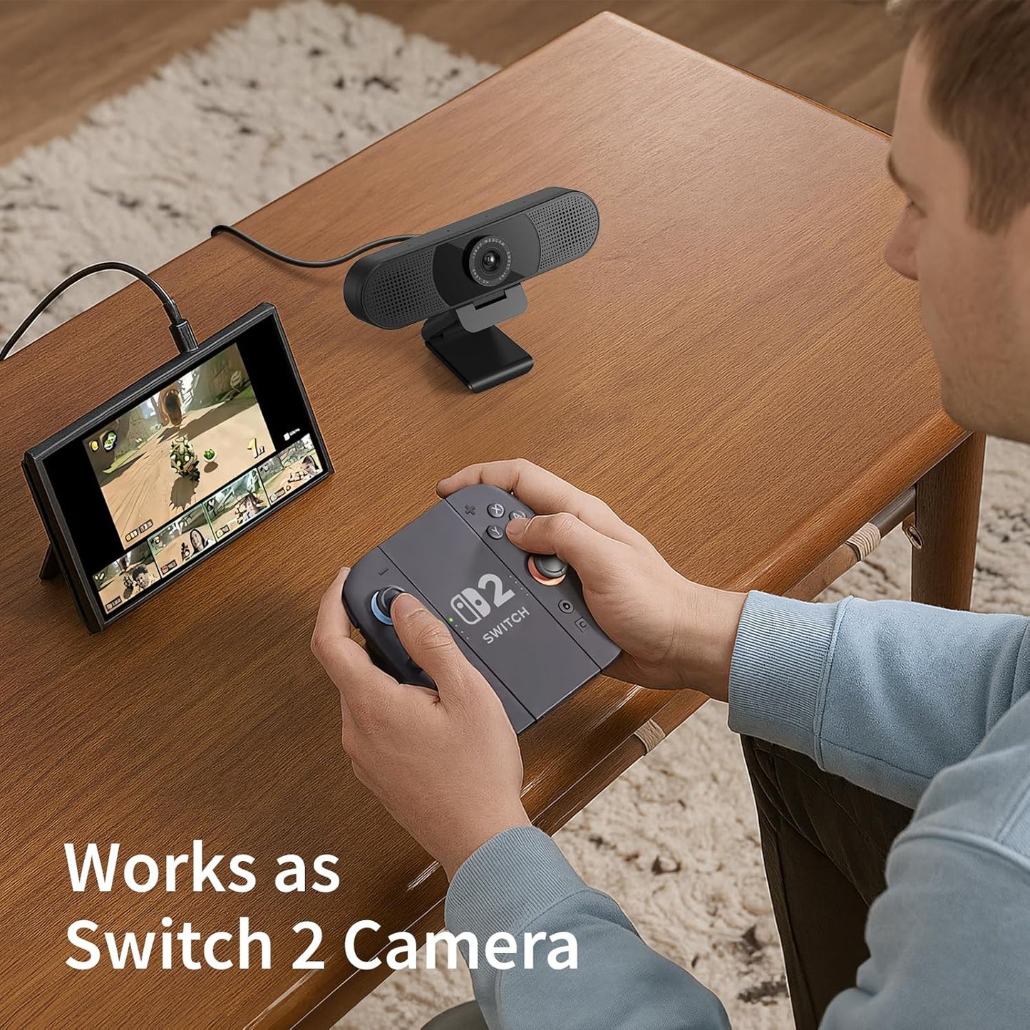 1080P Webcam with Microphone, C960 Web Camera, 2 Mics Streaming Webcam, 90°FOV Computer Camera, Plug and Play USB Web Cam for Online Calling/Conferencing, Zoom/Teams/Facetime/Youtube, Laptop/Pc