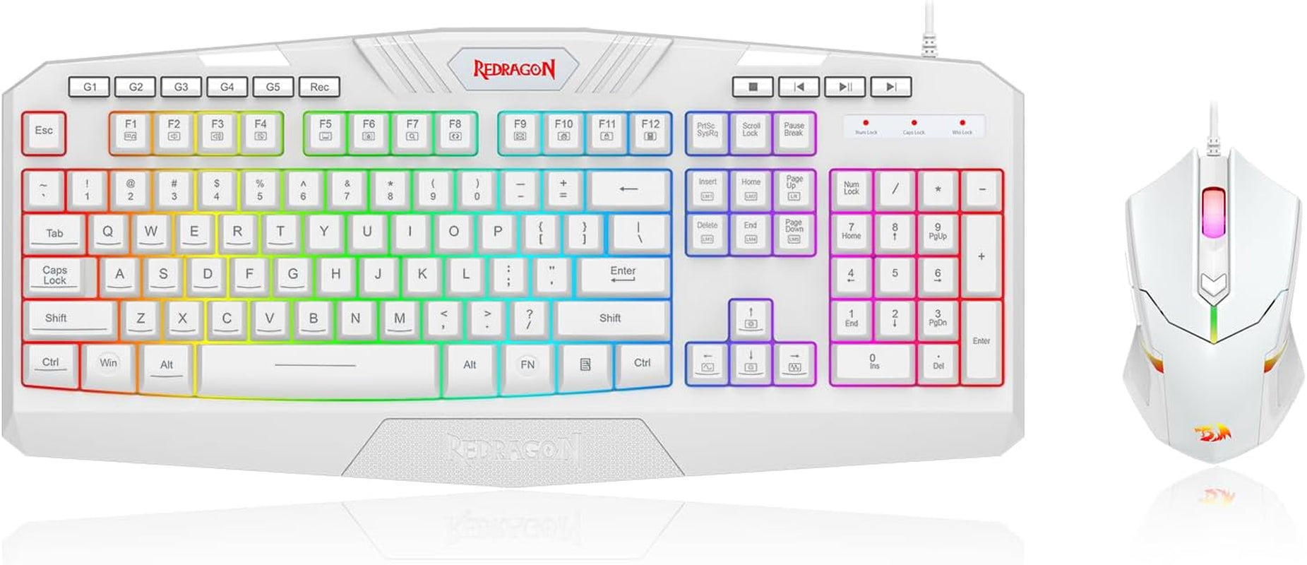 S101 Gaming Keyboard, M601 Mouse, RGB Backlit Gaming Keyboard, Programmable Backlit Mouse, Value Combo Set [New Version]