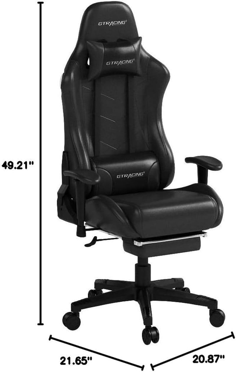 Gaming Chair with Footrest Speakers Video Game Chair Bluetooth Music Heavy Duty Ergonomic Computer Office Desk Chair