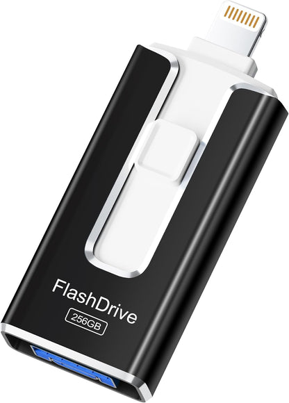 Mfi Certified 256GB Flash Drive for Iphone Ipad, Photo Stick for External Memory Storage, Easily Back up and save Photos, USB Memory Stick Thumb Drive for Iphone/Ipad/Android/Pc (Light Pink, 256GB)