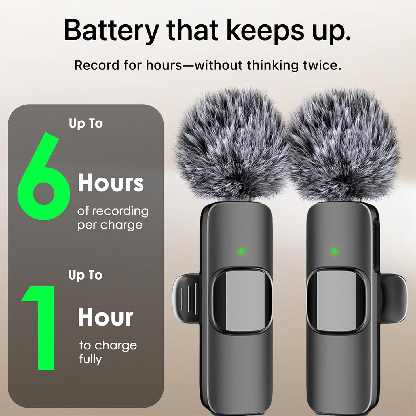 (Latest Model) - Wireless Mini Microphone for Iphone, Ipad, Android - 2 Pack Lavalier Microphone for Video Recording - Iphone Mic Crystal Clear Recording with USB-C for Content Creators