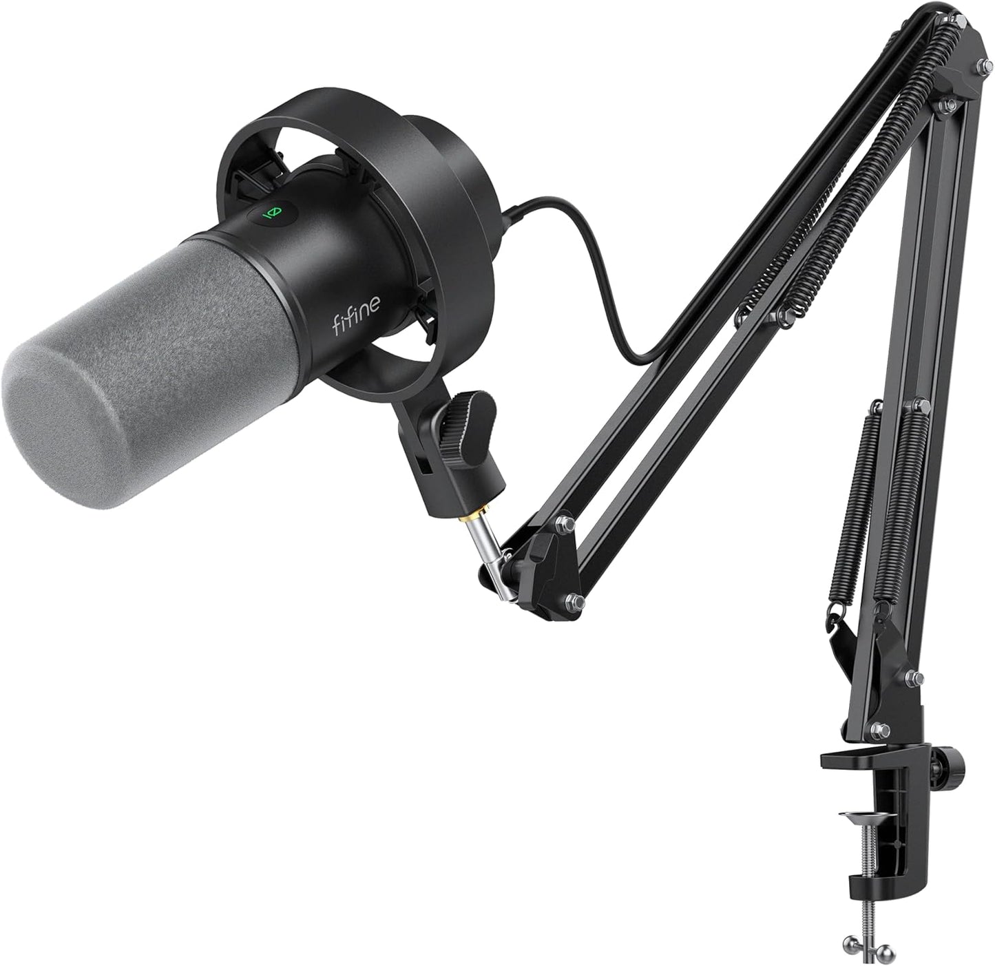 K688 Podcast Microphone Kit, USB/XLR Dynamic Microphone with Boom Arm for PC/XLR Mixer, Gaming Mic with Mute Button, Headphone Jack for Vocal, Voice-Over, Streaming, Music Recording -K688CT