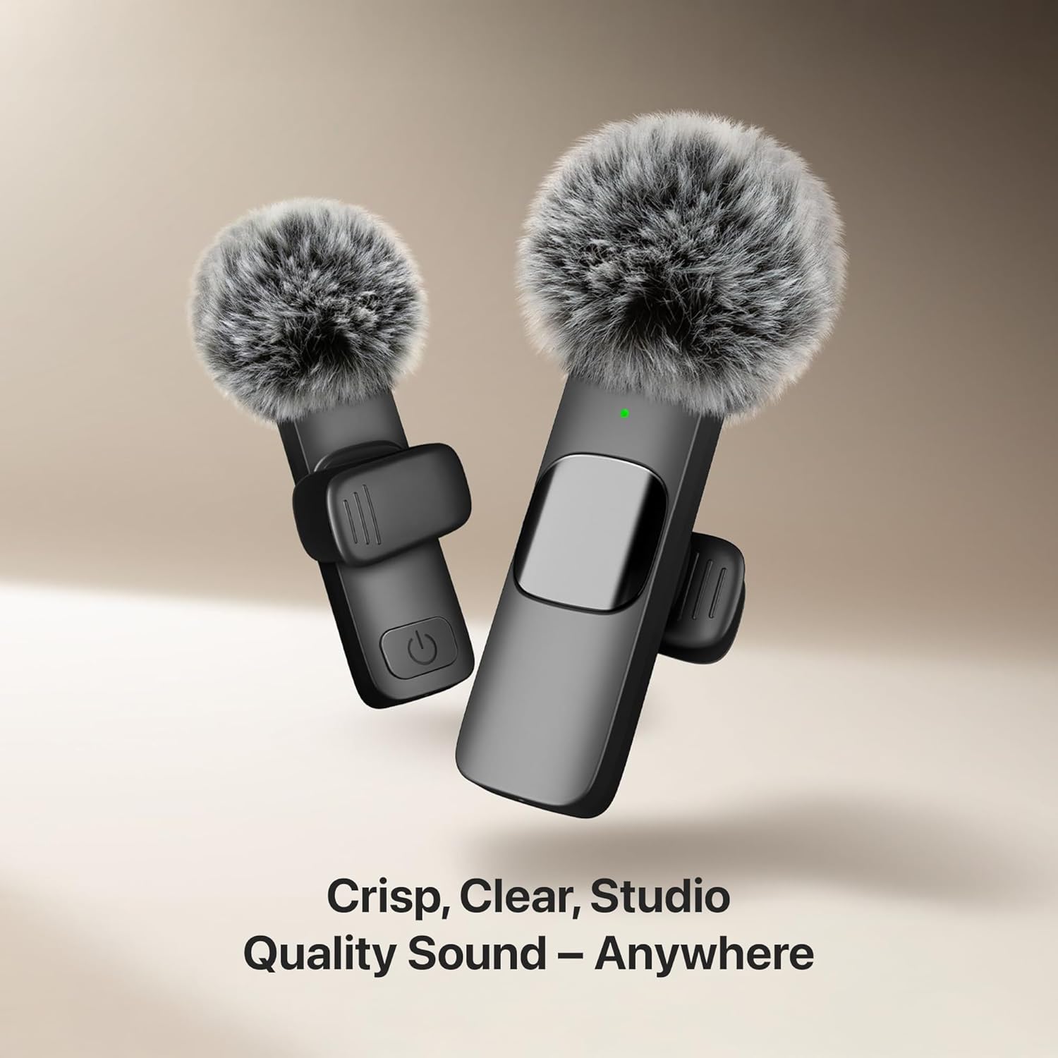 (Latest Model) - Wireless Mini Microphone for Iphone, Ipad, Android - 2 Pack Lavalier Microphone for Video Recording - Iphone Mic Crystal Clear Recording with USB-C for Content Creators