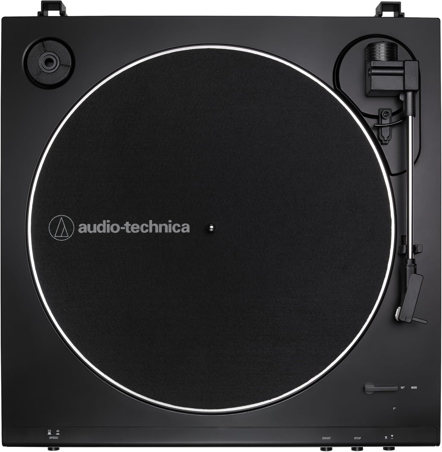 AT-LP60X-BK Fully Automatic Belt-Drive Stereo Turntable, Black, Hi-Fidelity, Plays 33 -1/3 and 45 RPM Vinyl Records, Dust Cover, Anti-Resonance, Die-Cast Aluminum Platter