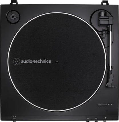 AT-LP60X-BK Fully Automatic Belt-Drive Stereo Turntable, Black, Hi-Fidelity, Plays 33 -1/3 and 45 RPM Vinyl Records, Dust Cover, Anti-Resonance, Die-Cast Aluminum Platter