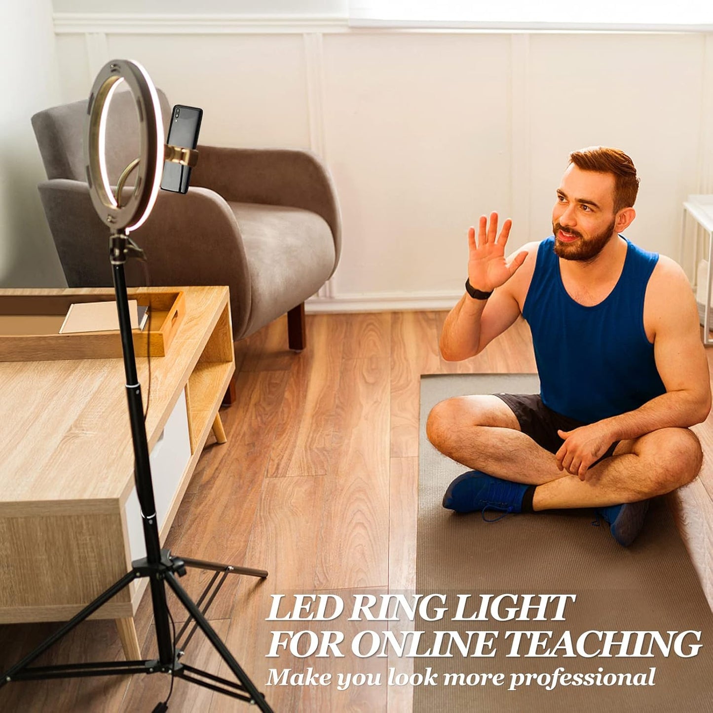 10.2" Ring Light Kit - Adjustable Tripod Stand, Dimmable Leds for Makeup, Photography, Tiktok, Youtube