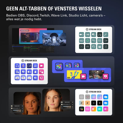 Stream Deck MK.2 White – Studio Controller, 15 Macro Keys, Trigger Actions in Apps and Software like OBS, Twitch, ​Youtube and More, Works with Mac and PC