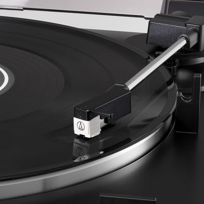 AT-LP60X-BK Fully Automatic Belt-Drive Stereo Turntable, Black, Hi-Fidelity, Plays 33 -1/3 and 45 RPM Vinyl Records, Dust Cover, Anti-Resonance, Die-Cast Aluminum Platter