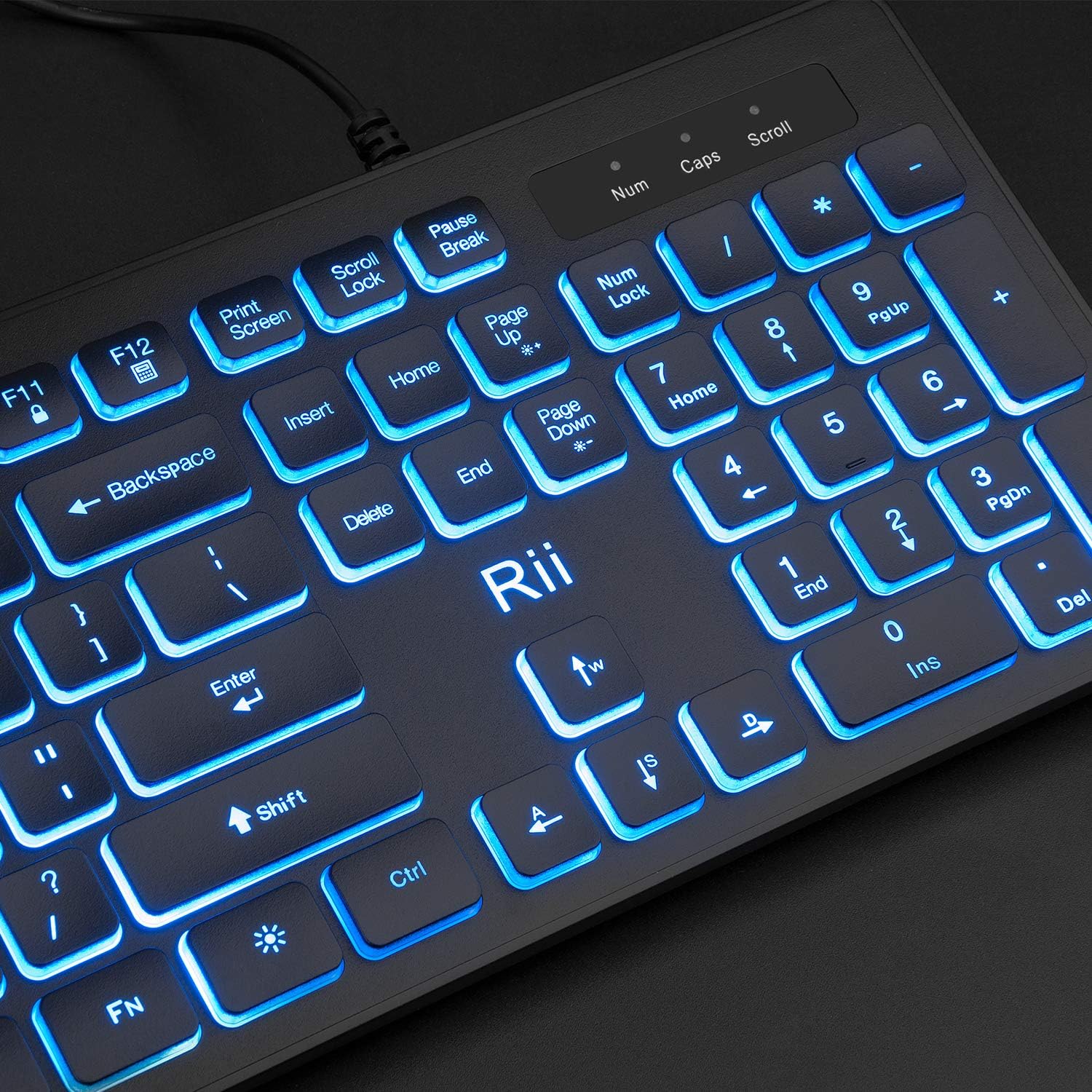 Three Colors Backlit Keyboard and Mouse, Wired Keyboard and Mouse Combo, USB Keyboard and Mouse Set,Quiet Input Gaming Keyboard,Optical RGB Mouse for School,Office,Business and Gaming