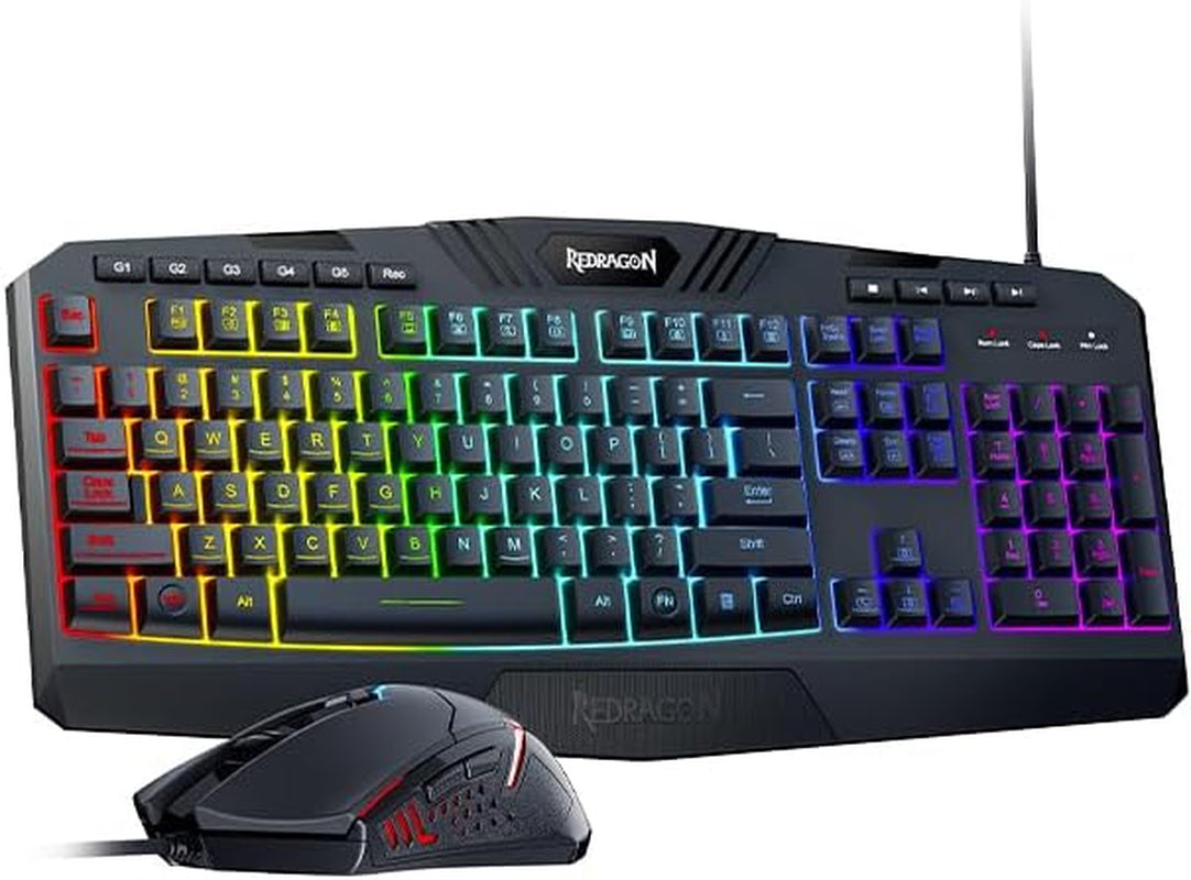 S101 Gaming Keyboard, M601 Mouse, RGB Backlit Gaming Keyboard, Programmable Backlit Mouse, Value Combo Set [New Version]