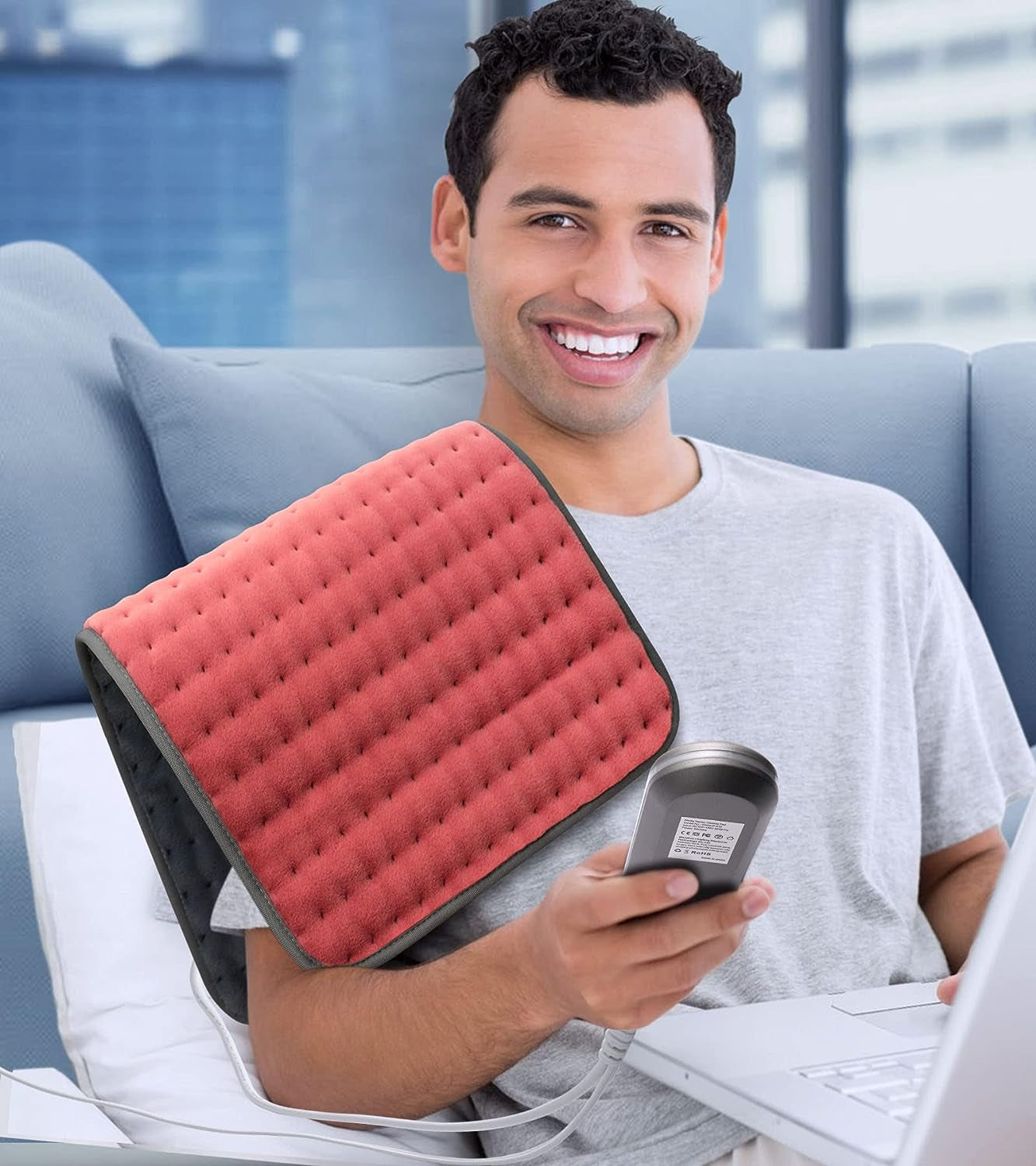 Heating Pad for Back, Neck, Shoulder, Cramps and Leg Pain Relief, Heat Pads Christmas Gifts for Women, Men, Mom, Dad, Auto-Off,Machine Washable,Moist Dry Heat Options,Extra Large 12"X24"