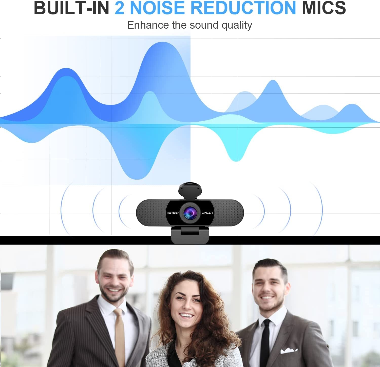 1080P Webcam with Microphone, C960 Web Camera, 2 Mics Streaming Webcam, 90°FOV Computer Camera, Plug and Play USB Web Cam for Online Calling/Conferencing, Zoom/Teams/Facetime/Youtube, Laptop/Pc