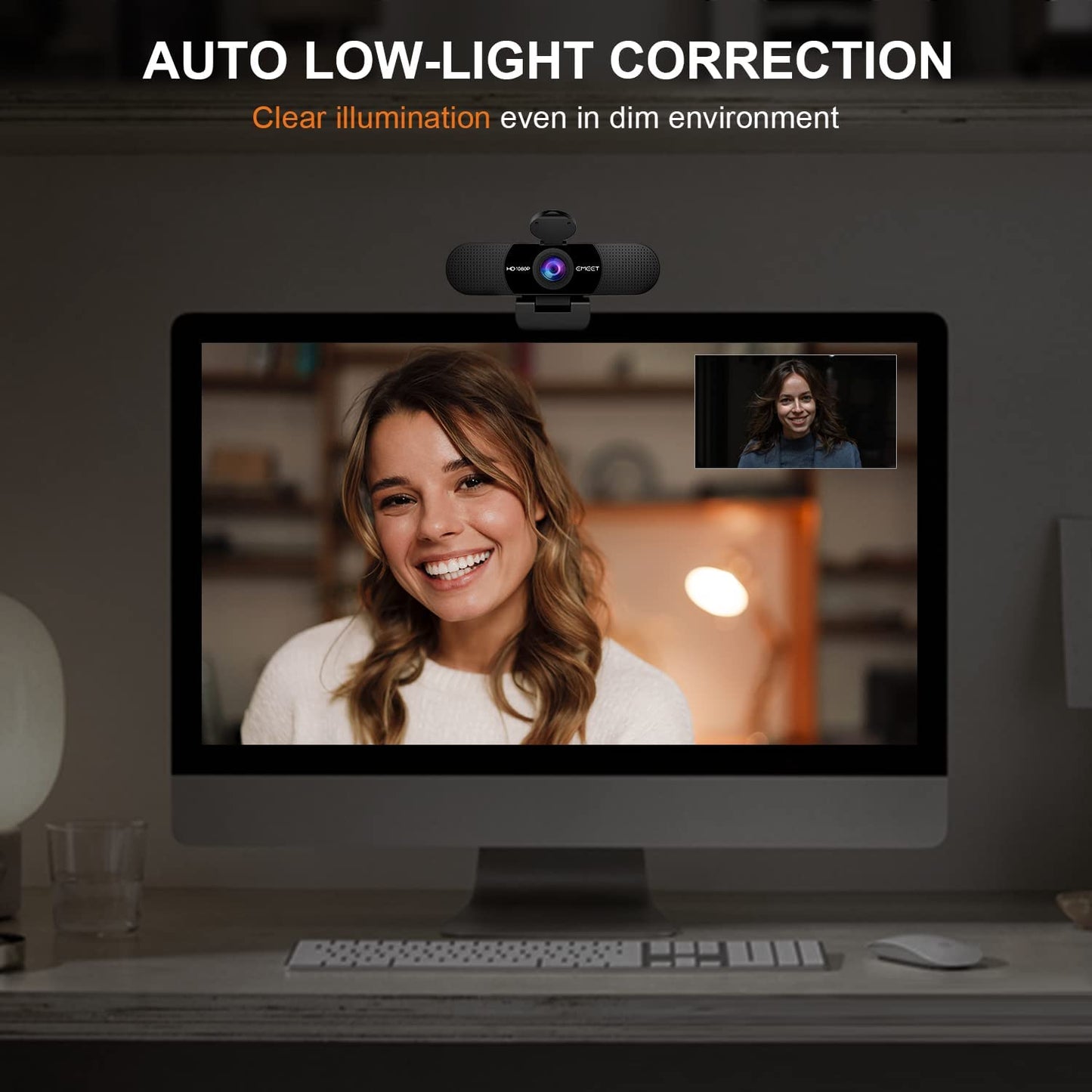 1080P Webcam with Microphone, C960 Web Camera, 2 Mics Streaming Webcam, 90°FOV Computer Camera, Plug and Play USB Web Cam for Online Calling/Conferencing, Zoom/Teams/Facetime/Youtube, Laptop/Pc