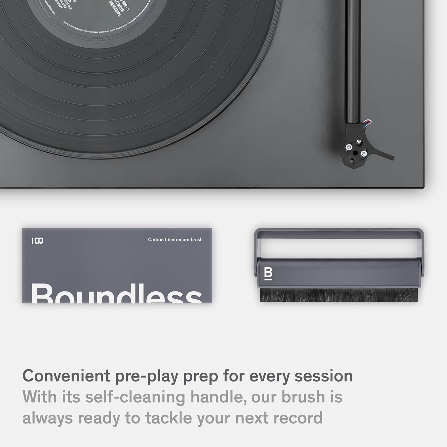 Record Cleaner Brush - Carbon Fiber Anti-Static Vinyl Brush - Record Player Accessories for Vinyl Cleaning