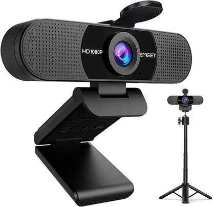 1080P Webcam with Microphone, C960 Web Camera, 2 Mics Streaming Webcam, 90°FOV Computer Camera, Plug and Play USB Web Cam for Online Calling/Conferencing, Zoom/Teams/Facetime/Youtube, Laptop/Pc